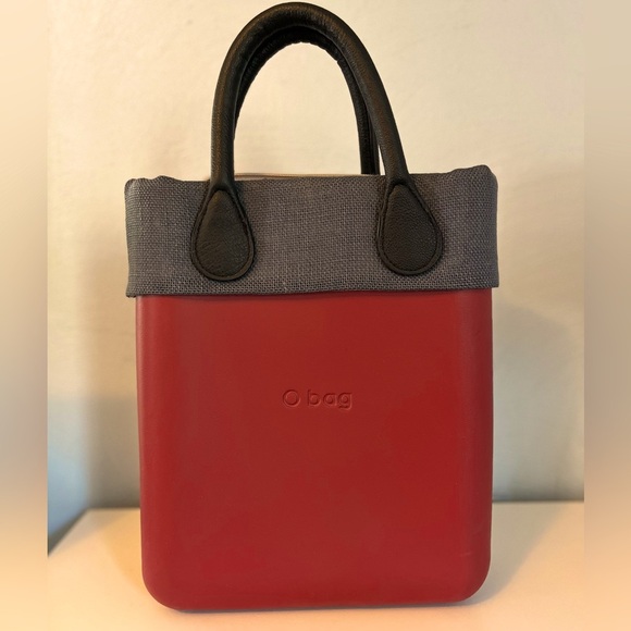 Red O Bag Shoulder Bag Double Handle Waterproof Purse Reusable Durable Basic - Picture 1 of 13